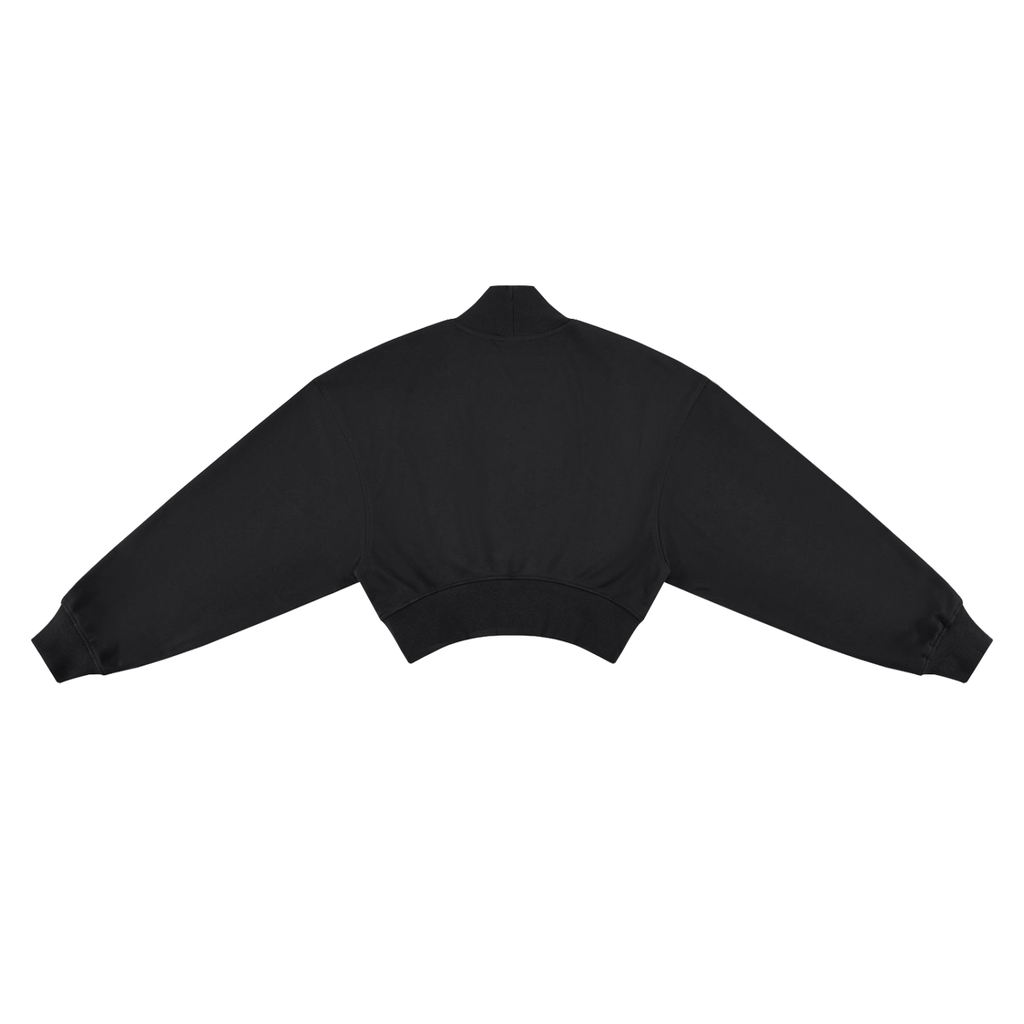 Twin Angels Crop Hoodie Black back