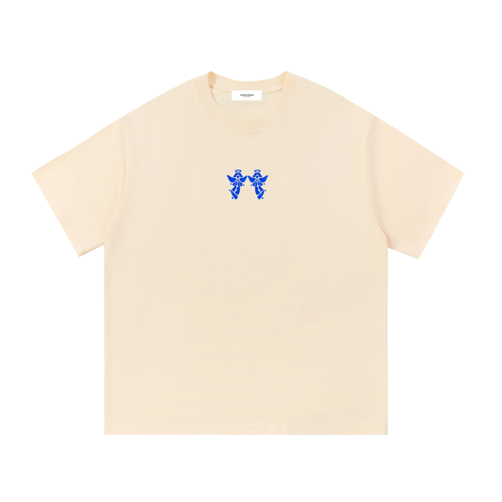 Twin Angels Essential Tee Apricot front