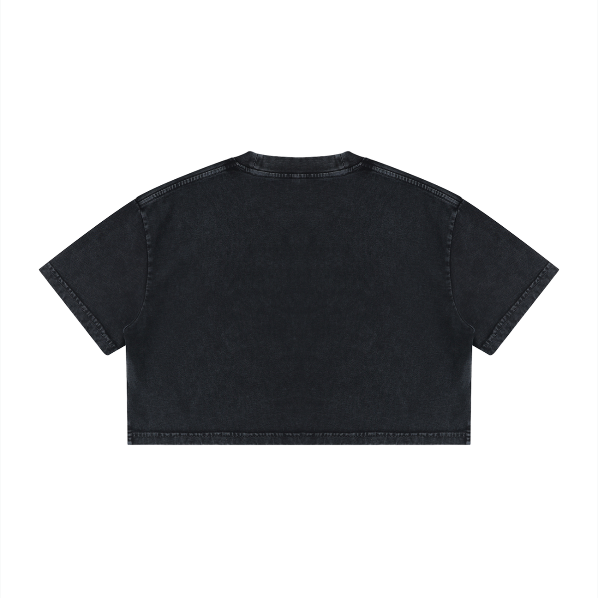 Butterfly Mineral Wash Crop Tee Black back