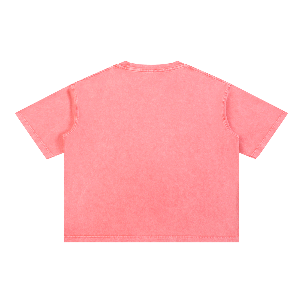 Butterfly Mineral Wash Boxy Tee Rose Pink back