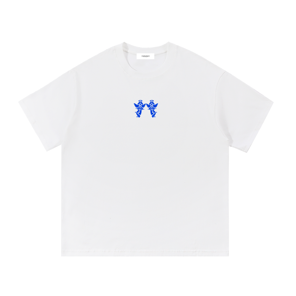 Twin Angels Essential Tee White front