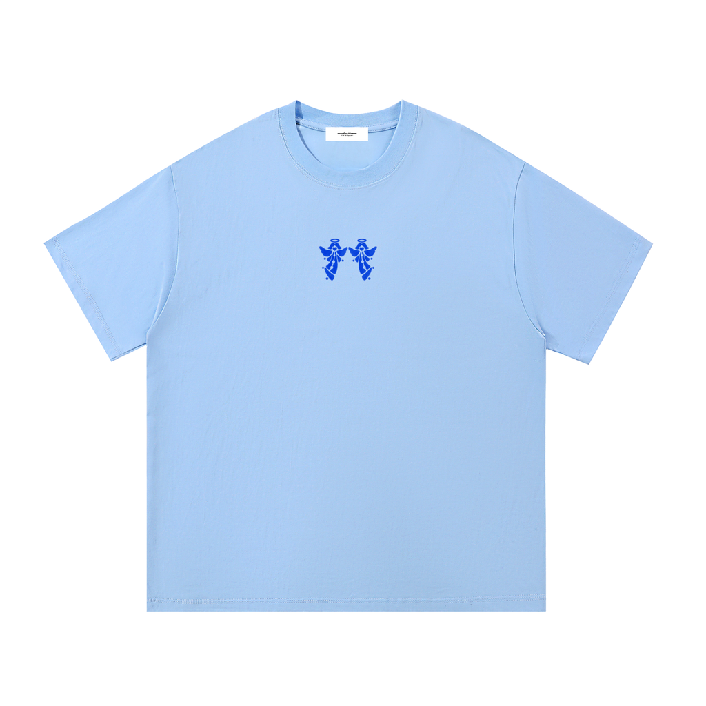 Twin Angels Essential Tee Blue front
