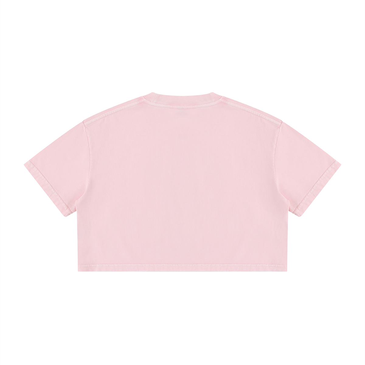 Butterfly Mineral Wash Crop Tee Pink back