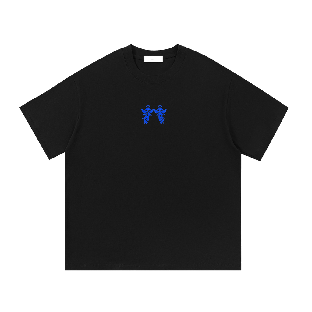 Twin Angels Essential Tee Black front