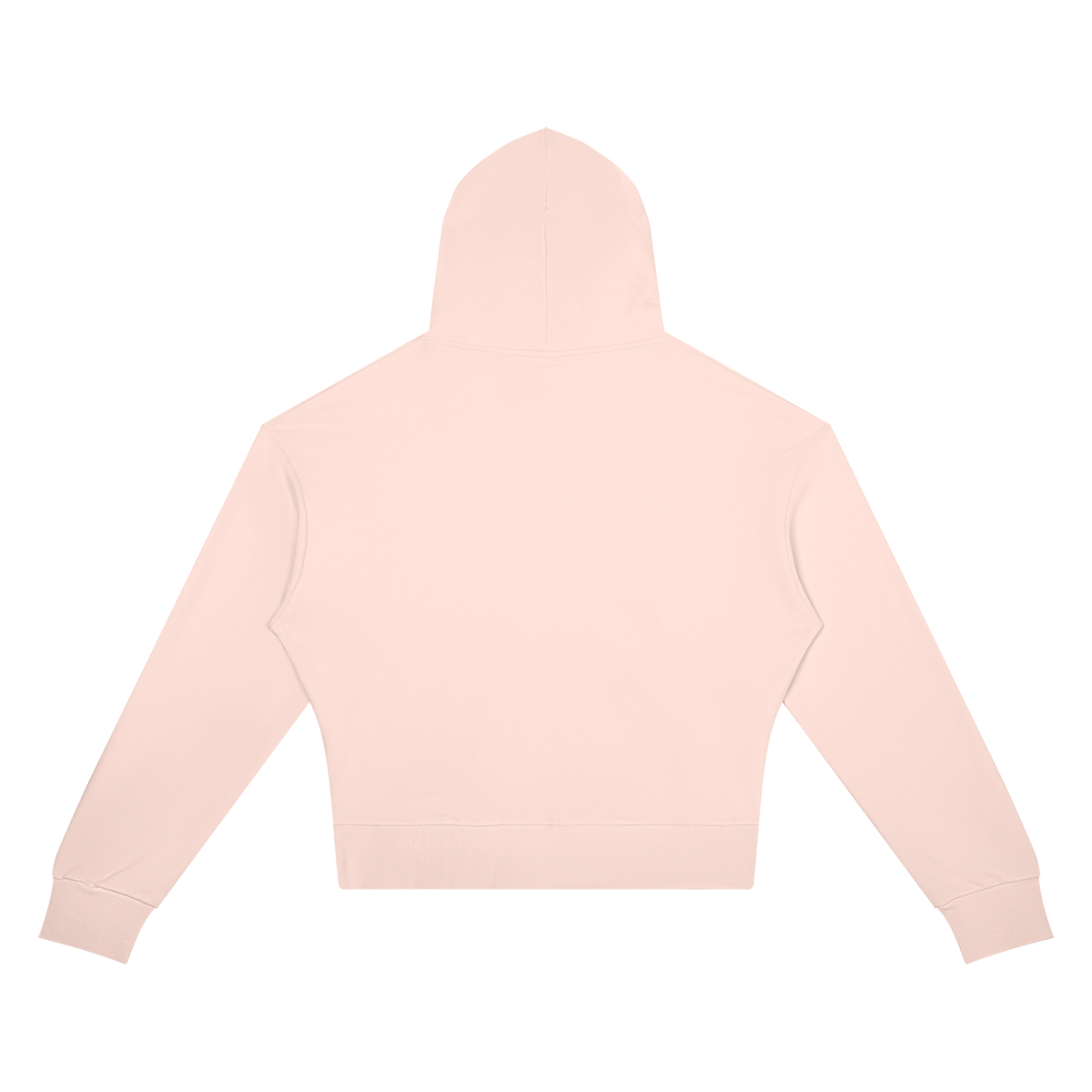Butterfly Crop Drop Shoulder Hoodie Light Pink back