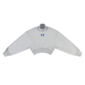 Twin Angels Crop Hoodie Gray front