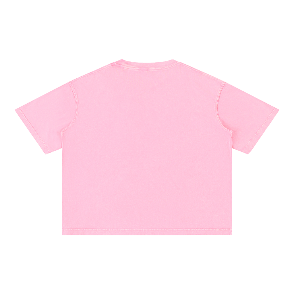 Butterfly Mineral Wash Boxy Tee Pink back