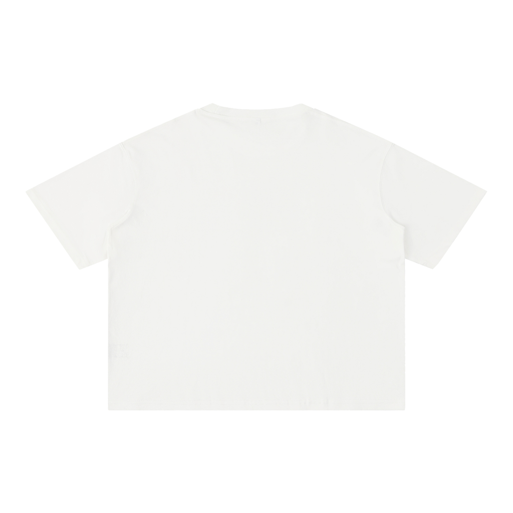 Butterfly Mineral Wash Boxy Tee White back