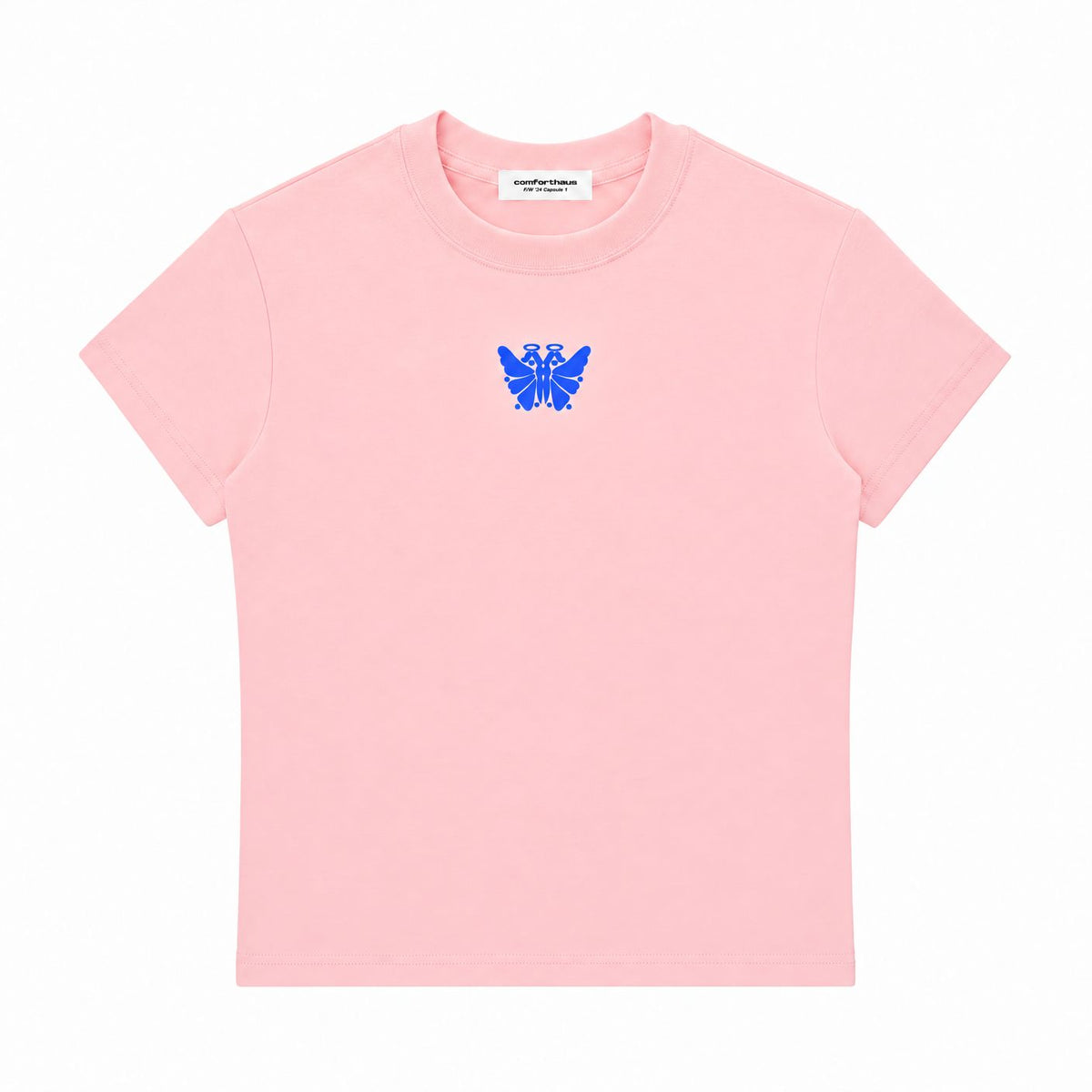 Butterfly Baby Tee Pink front